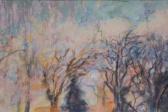 (Ref - 35: ET2) Soft breeze, acrylic and ink on paper, framed, 47x58cms, £360