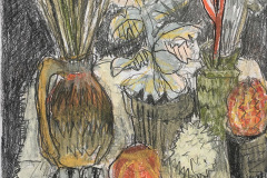 (Ref - 13: JJ2) Still Life with Zig Zag Jug, pencil and pastel on paper, 34 x 33 cms, £235, framed