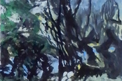 (Ref - 32: MS5) BANKS OF THE RIVER TILL II, Gouache on Paper, Actual Image Size: 17.5 x 12.5, Framed Size: 34 x 28.5, £125