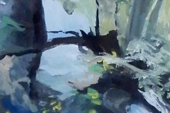 (Ref - 31: MS6) BANKS OF THE RIVER TILL III, Gouache on Paper, Actual Image Size: 17.5 x 12.5, Framed Size: 34 x 28.5, £125