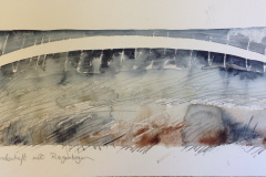 Landscape with a Rainbow, Hazel Barron-Cooper, Watercolour, 40cms x 60cms, £180, HBC8