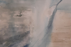 Mist on the Wall 1, Hazel Barron-Cooper, Watercolour, 112cms x 52cms, £250, HBC13