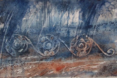 Northumbrian Spirals, Hazel Barron-Cooper, Watercolour, 56cms x 102cms, £500, HBC11