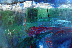 1.17 \'north lands\' 30x30cms acrylic on board. framed