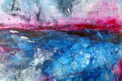16.17 \'wild world\' 30x30cms acrylic on board. framed