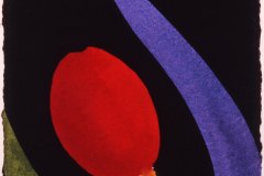 Scarlet Tulip with Purple and Emerald Leaves [344-99]