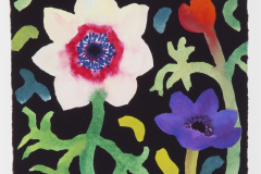 White Anemone, Purple and Red Bud [202-00]