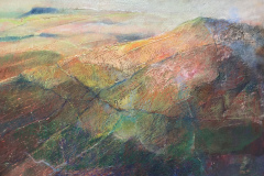 Title: Howgills - Type: Mixed media, canvas 1”wide wood frame - Size: 625x425 including frame - Ref: ART23J/F - Cost: £300 Gallery, £100 Foodbank