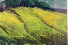 32. Sheltered Hills - Christine Minguard - Type: Acrylic on Board behind glass - Size: 410x355mm - Cost: £330