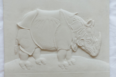 DURER-RINOCEROS-RELIEF-CAST-STONE-EFFECT