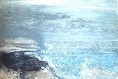 Glynnis Carter  14.Low Tide  
mixed media  100x50cm  £750