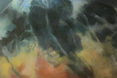 John Fowler ‘Cast of Snow’ Pastel on Paper under glass white wood frame, 545x545 with frame, £225.00