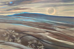 Lionel Playford 'Waxing over scarberry hill', Oil on Canvas, 760x615, £600