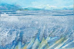 Mary Hayward 'Across the Sound VI', 295x295, mixed media on canvas, £150