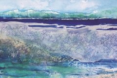 Mary Hayward 'Across the Sound VIII', 340x340, mixed media on canvas framed, £195