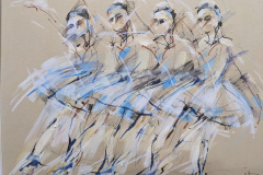 Sue Malkin 'Corps de ballet', sketch, Acrylic pen/pencil, 38x31cms, £150